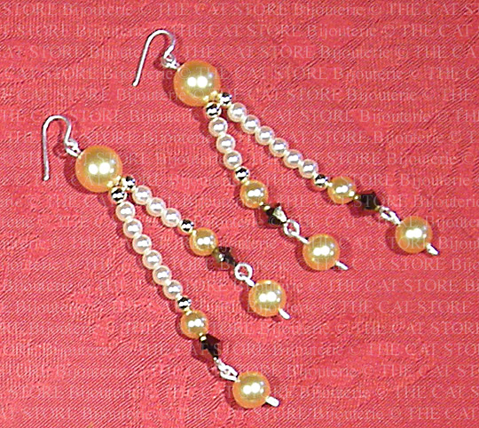 boucles d'oreilles modèle aztèque détail