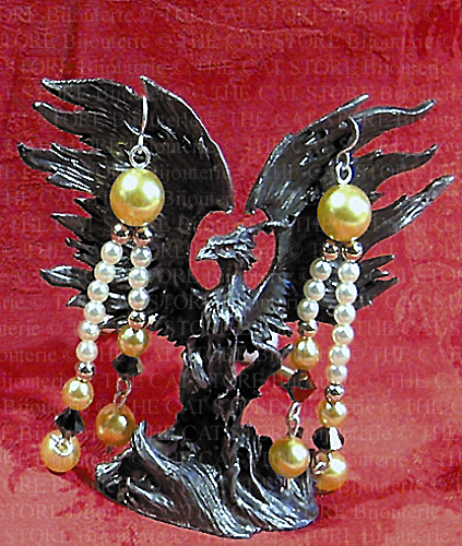 boucles d'oreilles modèle aztèque THE CAT STORE Bijouterie