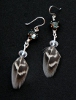 icone boucles d'oreilles black roses THE CAT STORE Bijouterie