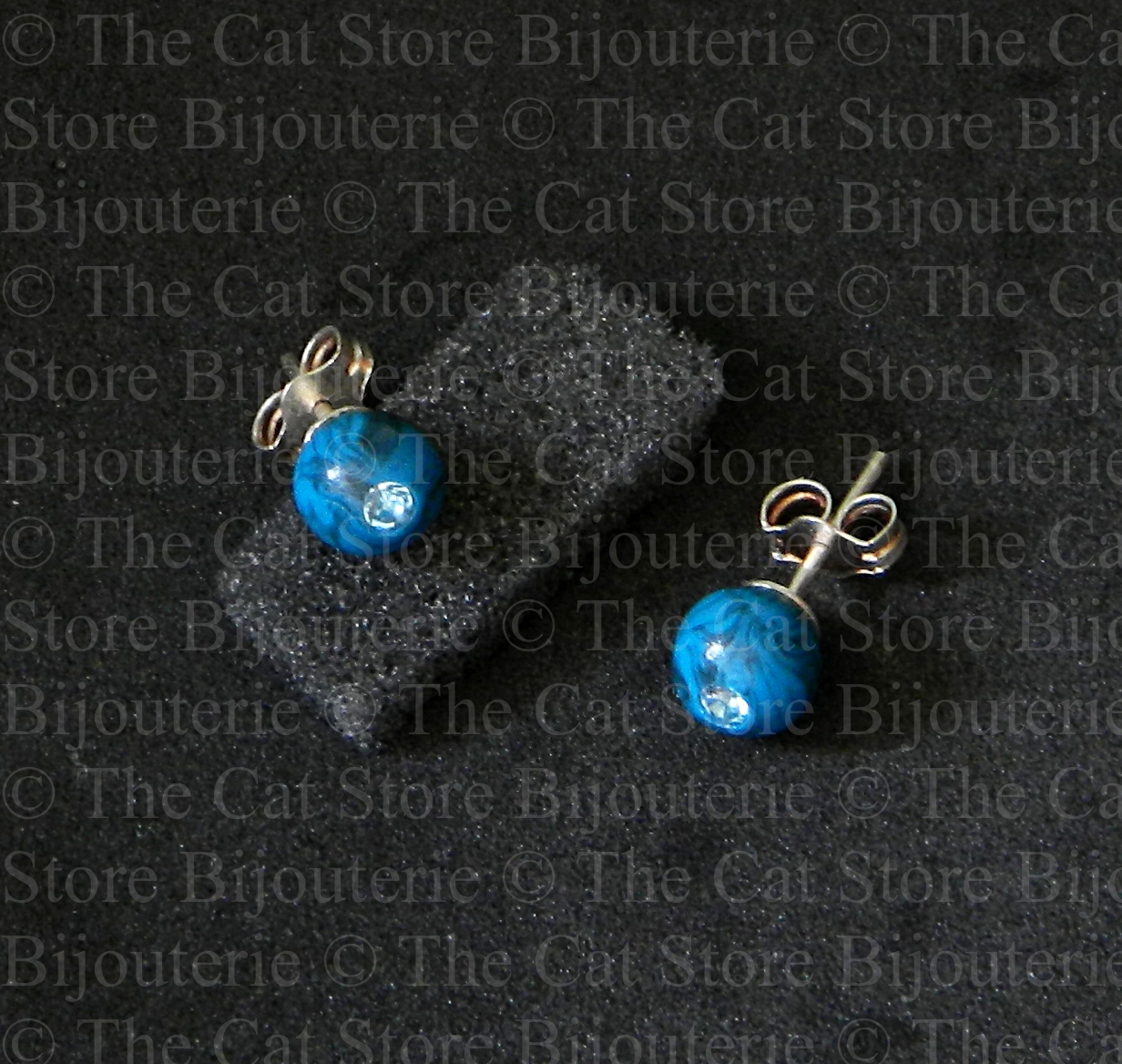 boucles d'oreilles larmes de ciel =THE CAT STORE Bijouterie=