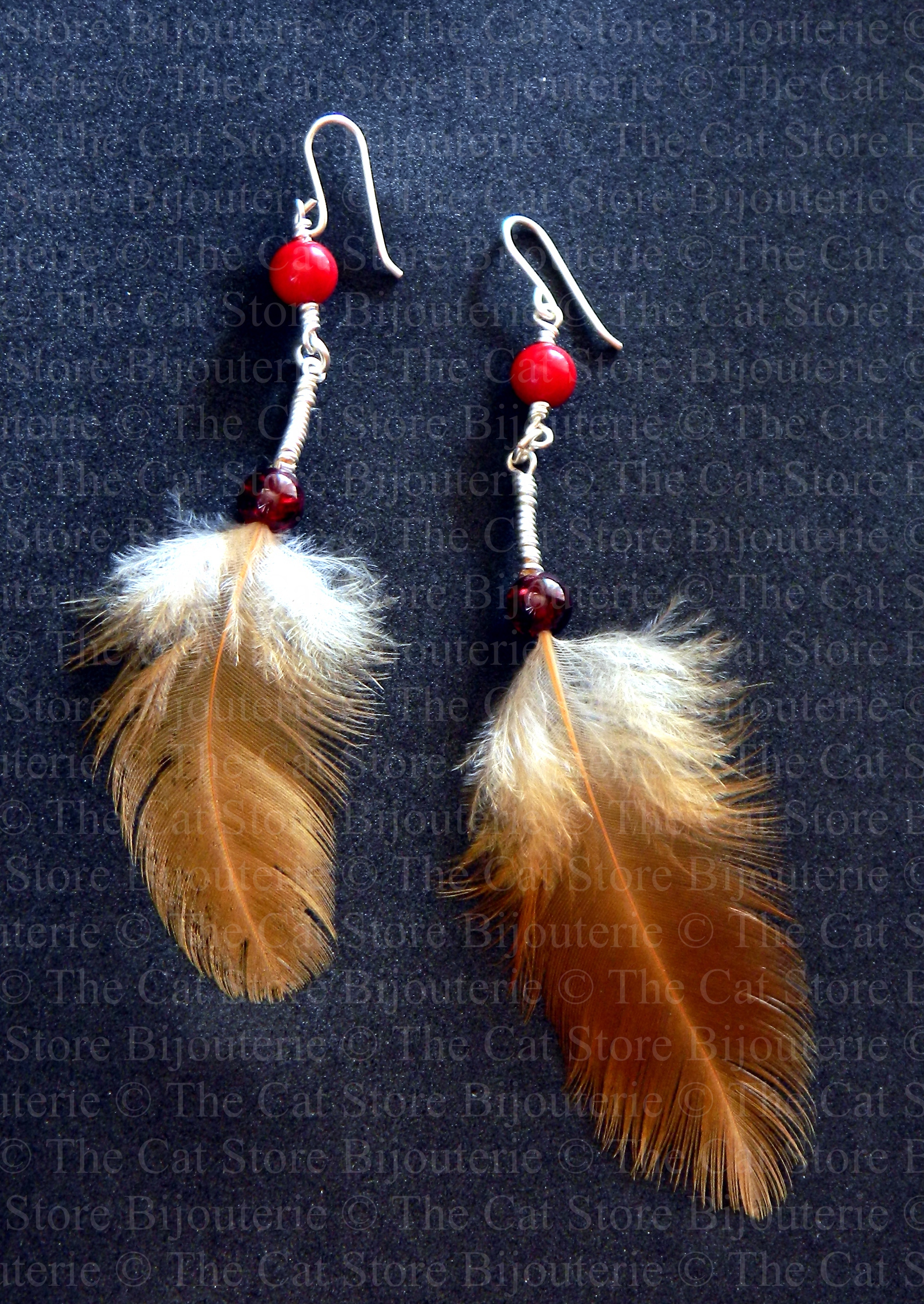 boucles d'oreilles rooster THE CAT STORE Bijouterie