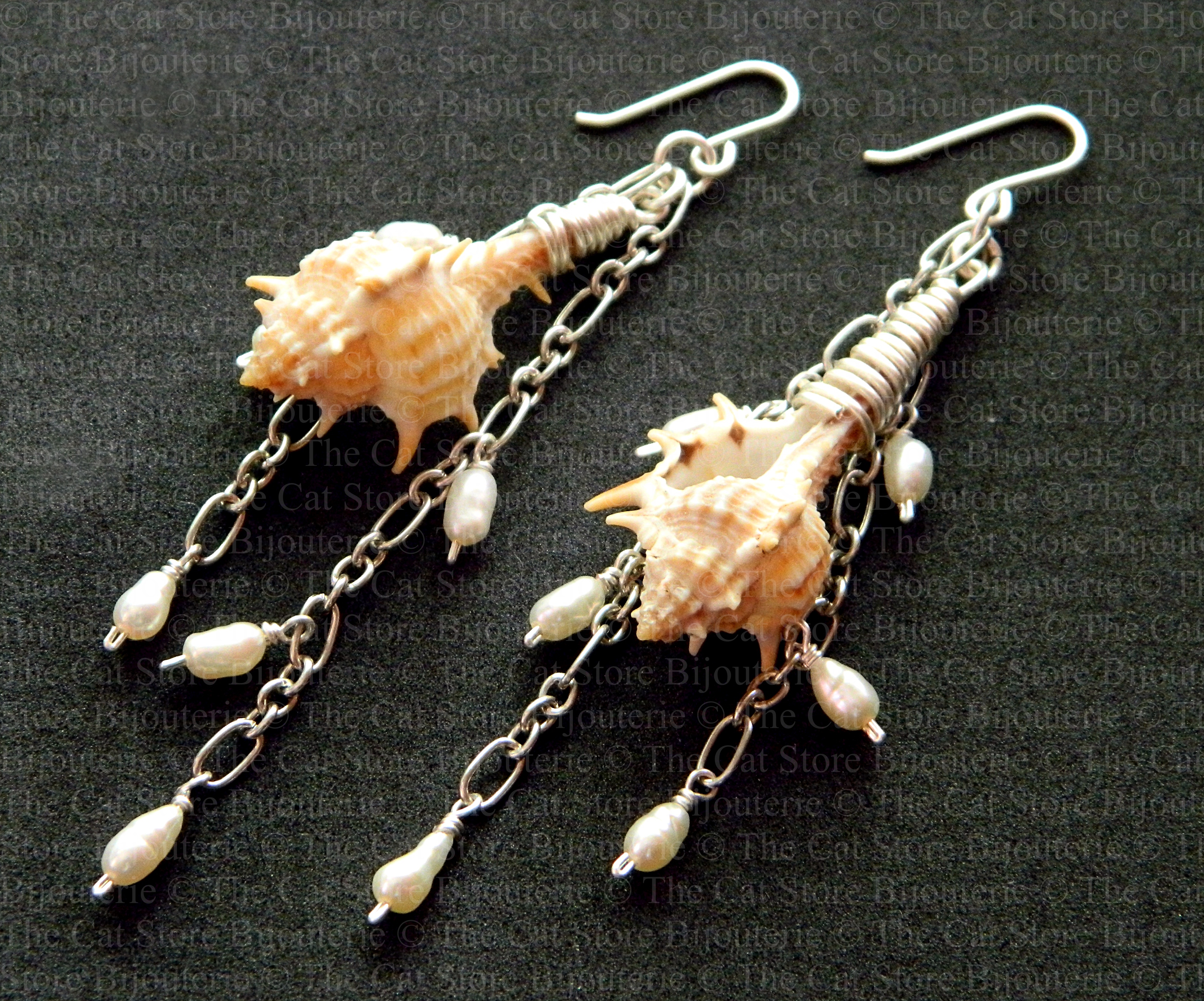 boucles d'oreilles modèle trésors de la mer THE CAT STORE Bijouterie