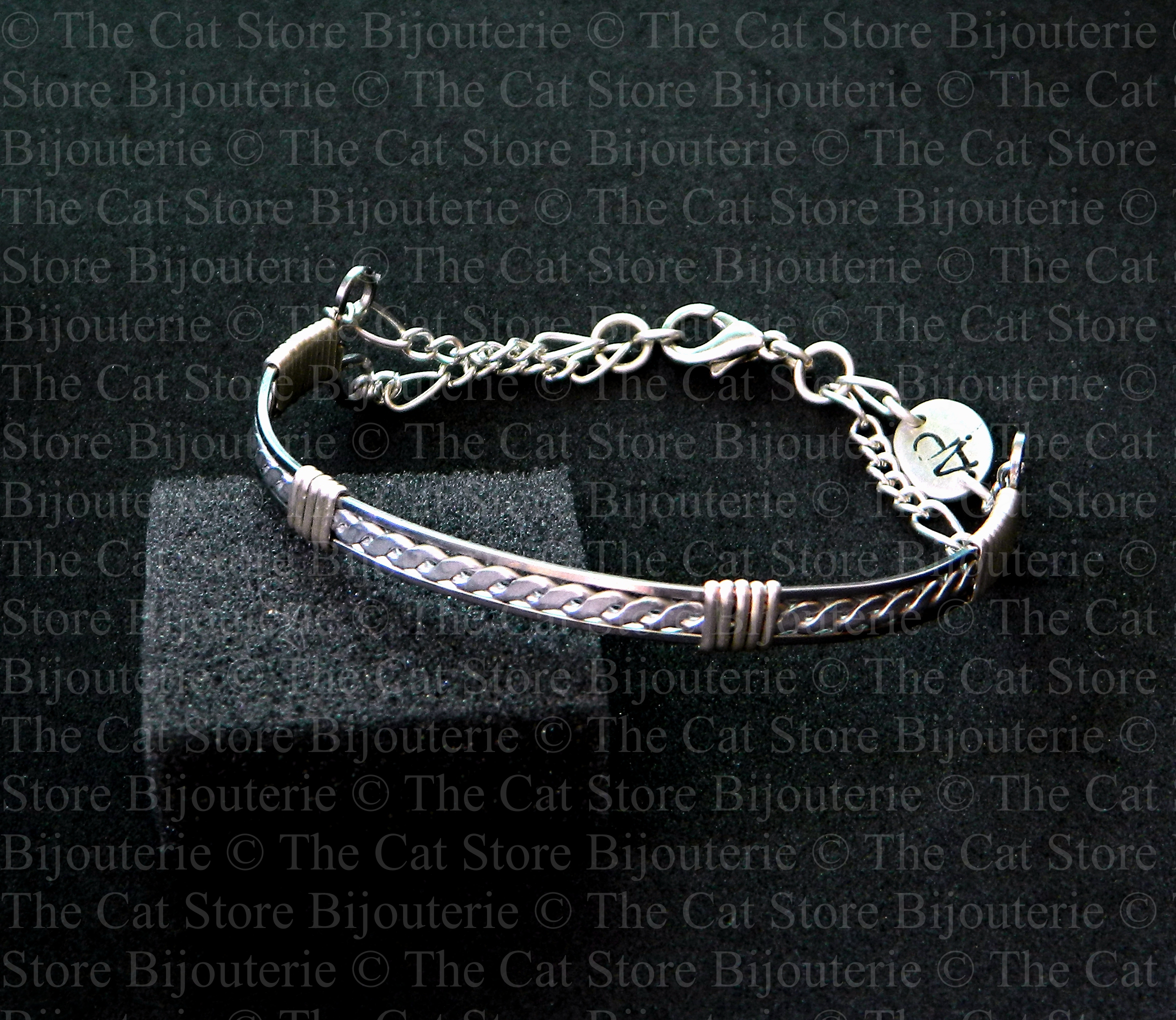 bracelet platinium THE CAT STORE Bijouterie