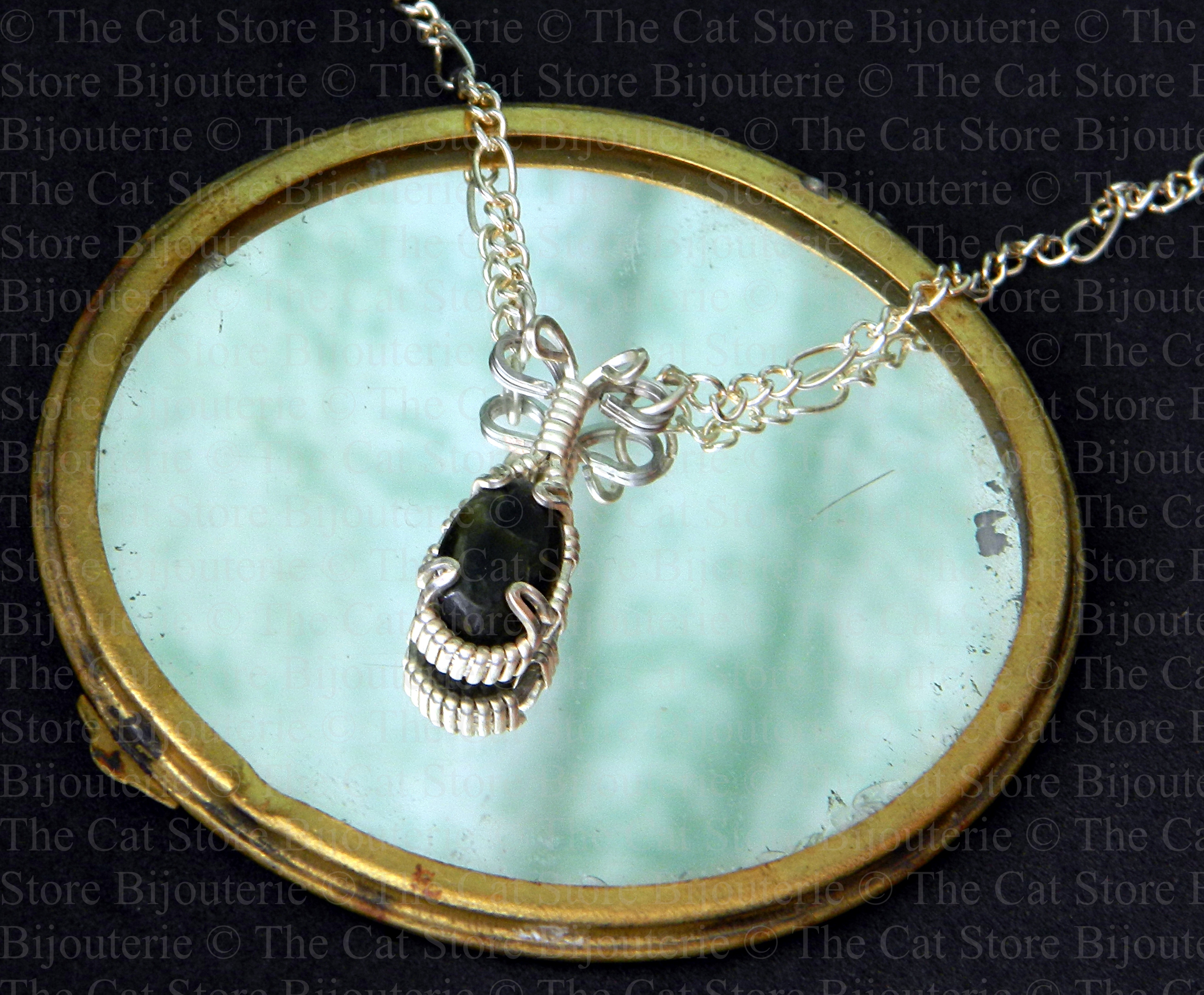 collier art nouveau #1 détail  =THE CAT STORE Bijouterie=