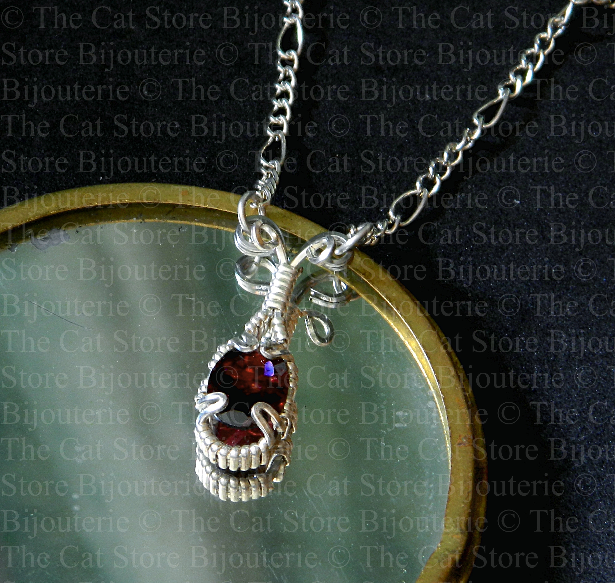 collier art nouveau #2 détail =THE CAT STORE Bijouterie=