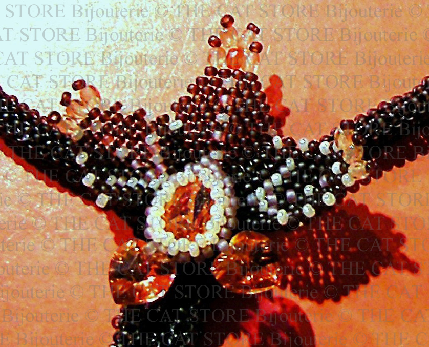 collier orchid negligee détail fleur THE CAT STORE Bijouterie