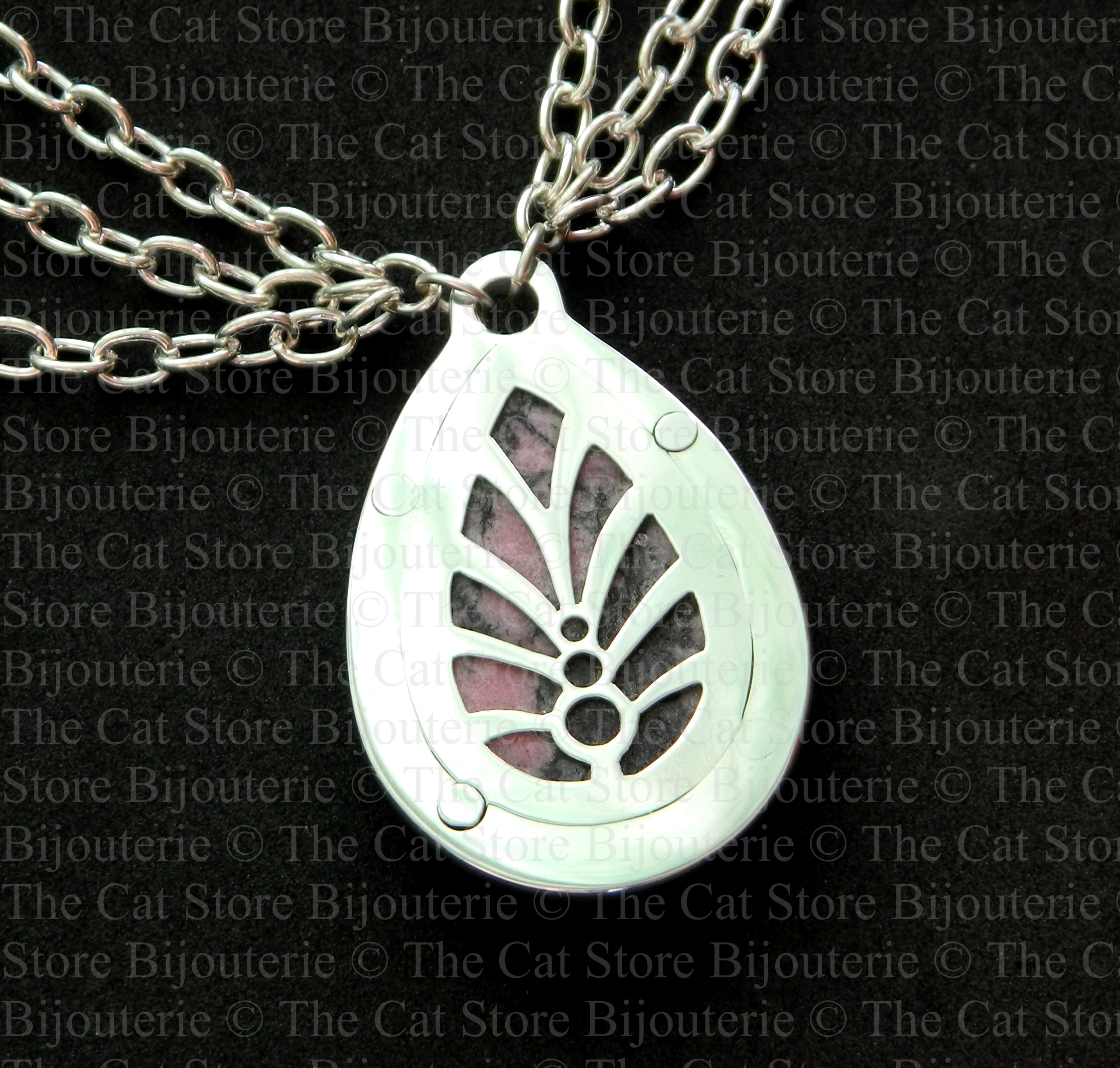 collier rhodania serti détail dos THE CAT STORE Bijouterie