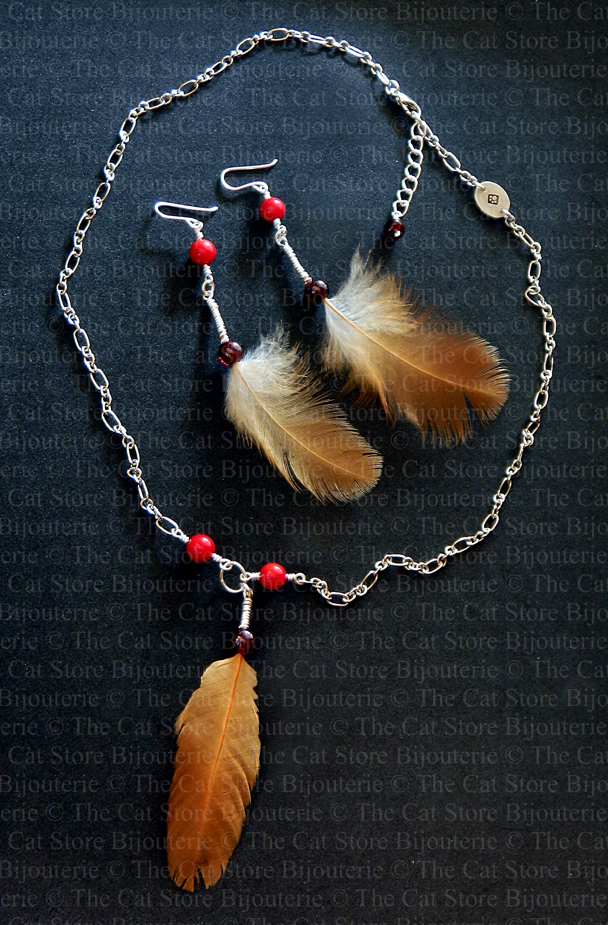 demi-parure rooster THE CAT STORE Bijouterie